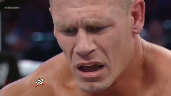 Shocked and upset John Cena