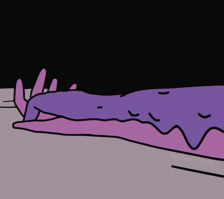 Two arms of different colours intimately holding hands. one of them is slowly melting and dripping down over the other.