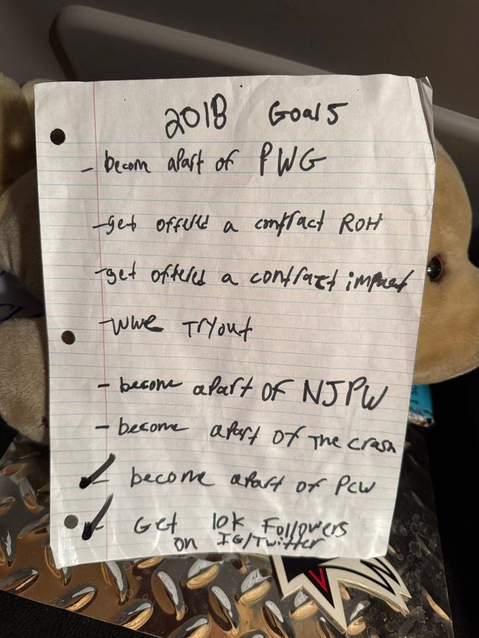 Sheet of paper with terrible handwriting and the text 