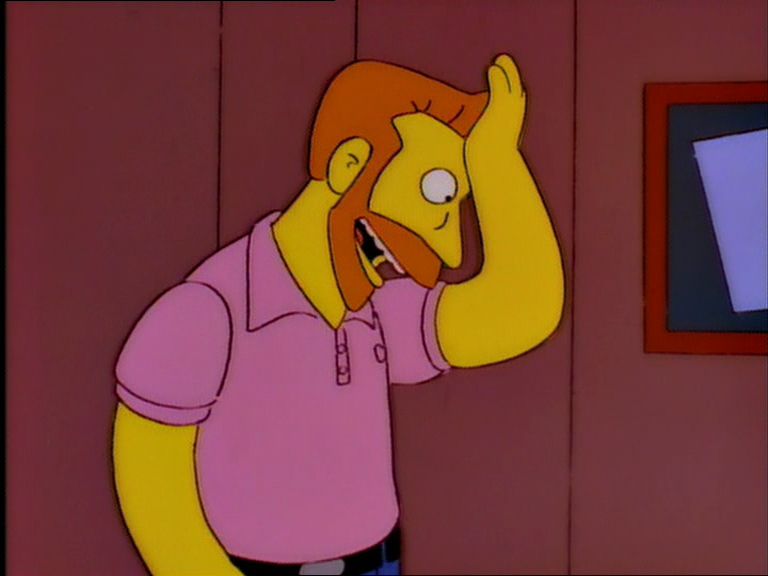 Hank Scorpio slapping his hand to his forehead.