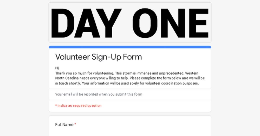 Volunteer Sign-Up Form