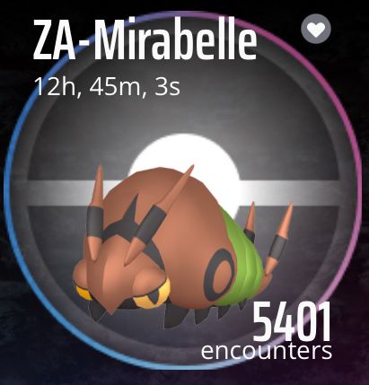 Screenshot of the shiny tracker for the successful phase of my shiny hunt for a girl Venipede, showing 12 hours and 45 minutes with an estimated 5401 encounters.
