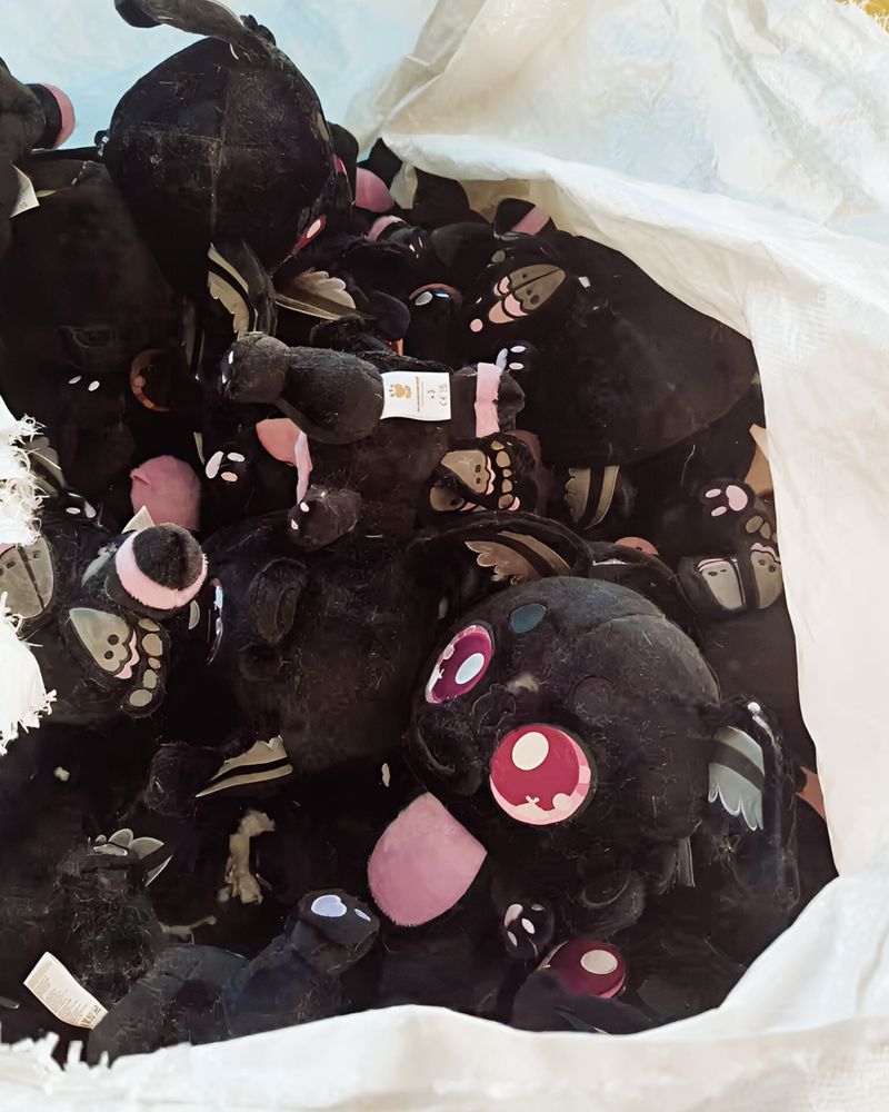 Pile of Monty Mothmen, waiting to get their chest and hair sewn!