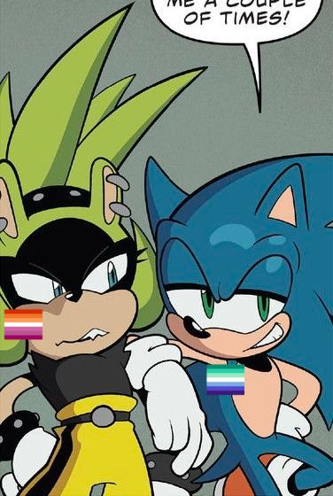 Lesbian Surge and Gay Sonic-


(This is partially a joke lmao. Cuz i actually headcanon that Surge as Lesbian, except i headcanon Sonic as Bi)