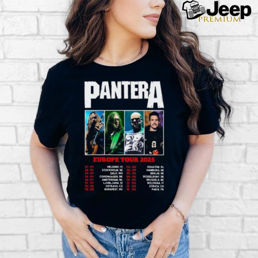 Pantera Europe Tour 2025 shirt - TeeJeep Fashion - Online T-shirt, Sweatter and Hoodie Store in USA