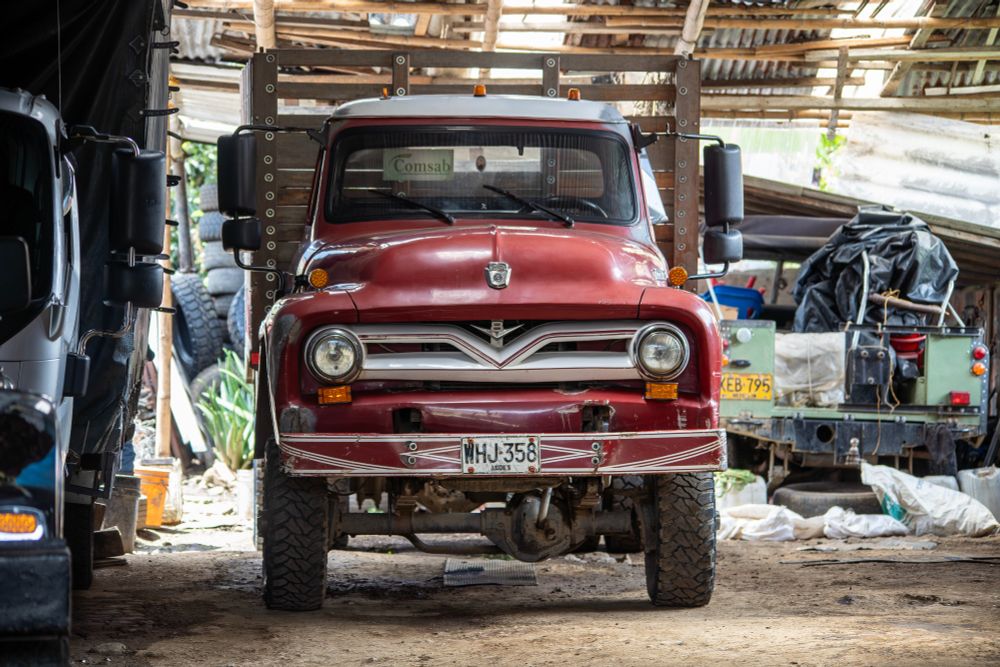 Old truck ready for action