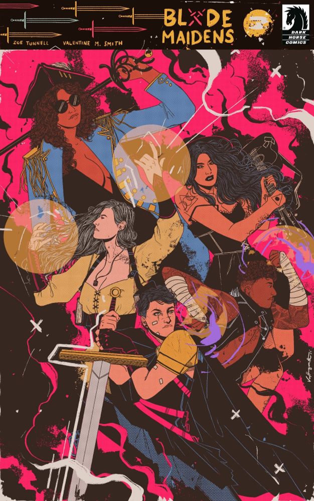 The cover to Blade Maidens: Vol. 1 by Valentine M. Smith 