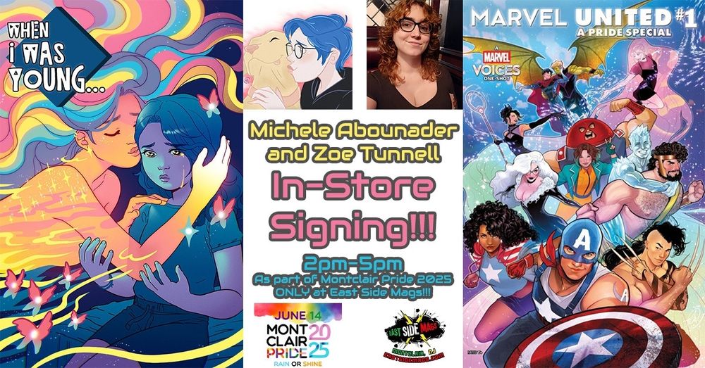 An ad for the signing from 2PM to 5 PM at East Side Mags
