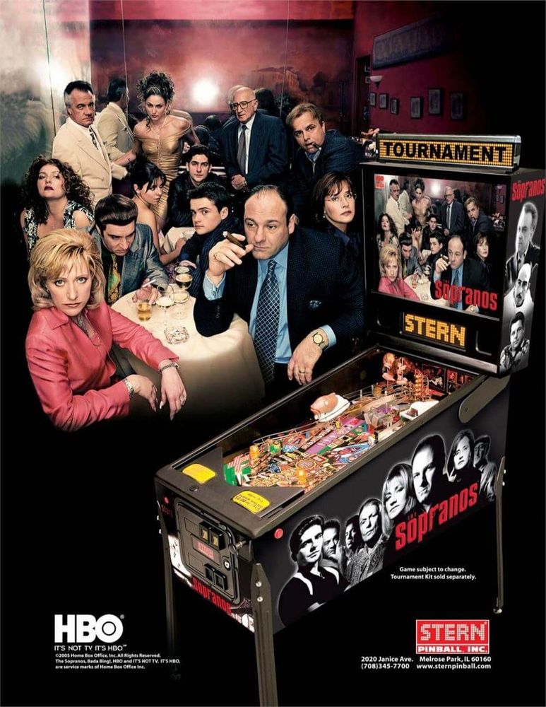 The sopranos pinball machine