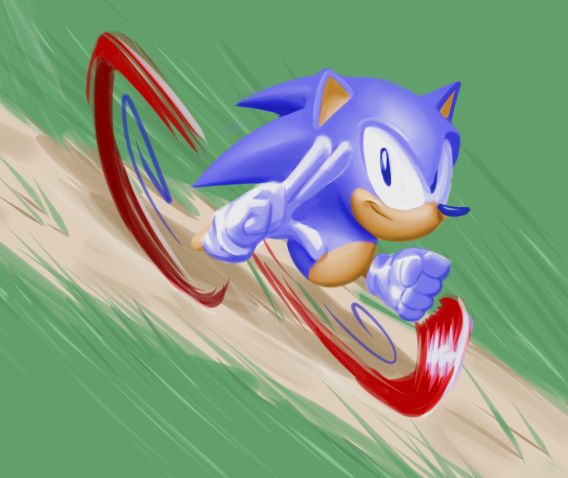 Sonic going for a jog