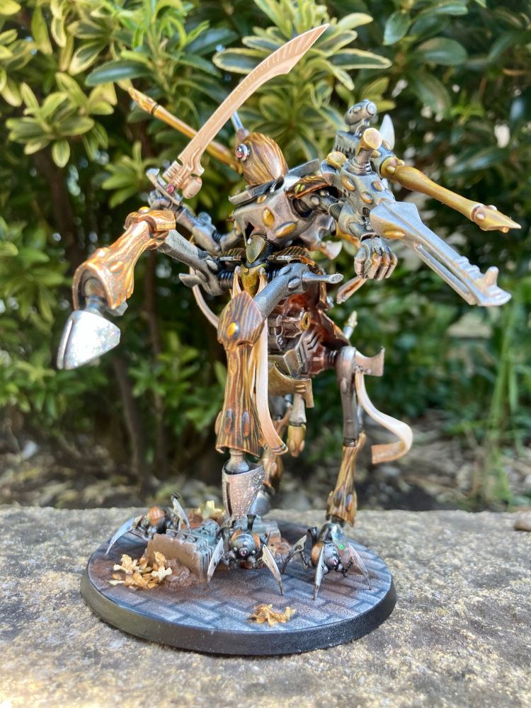 Bright Stallion style Wraithlord, painted in steampunk wood and metals.