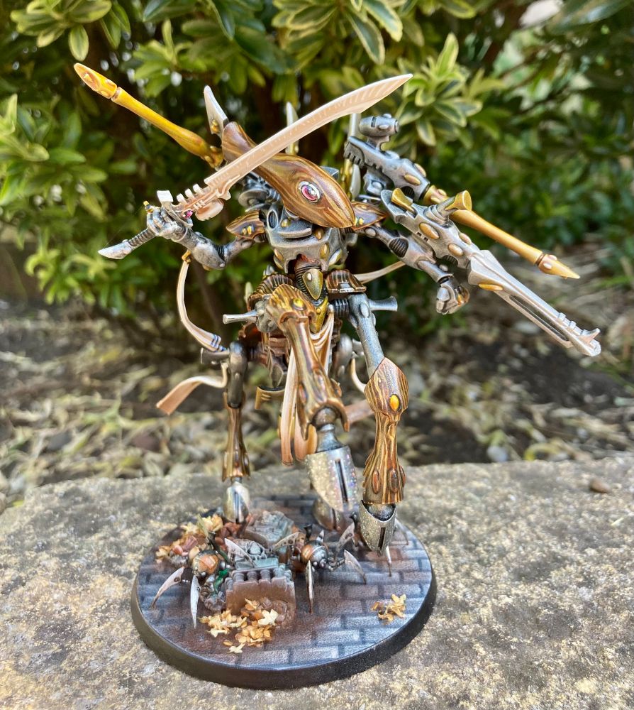 Bright Stallion style Wraithlord, painted in steampunk wood and metals.