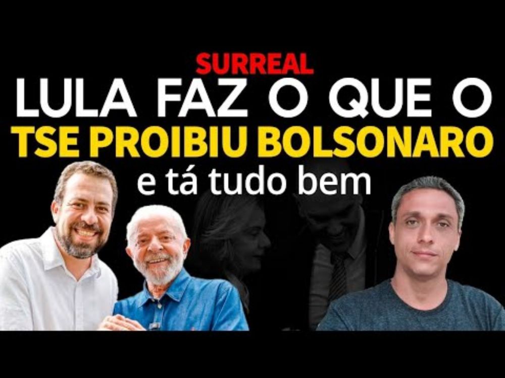 SURREAL! - LULA faz exatamente o que o TSE poribiu Bolsonaro de fazer e tá tudo bem