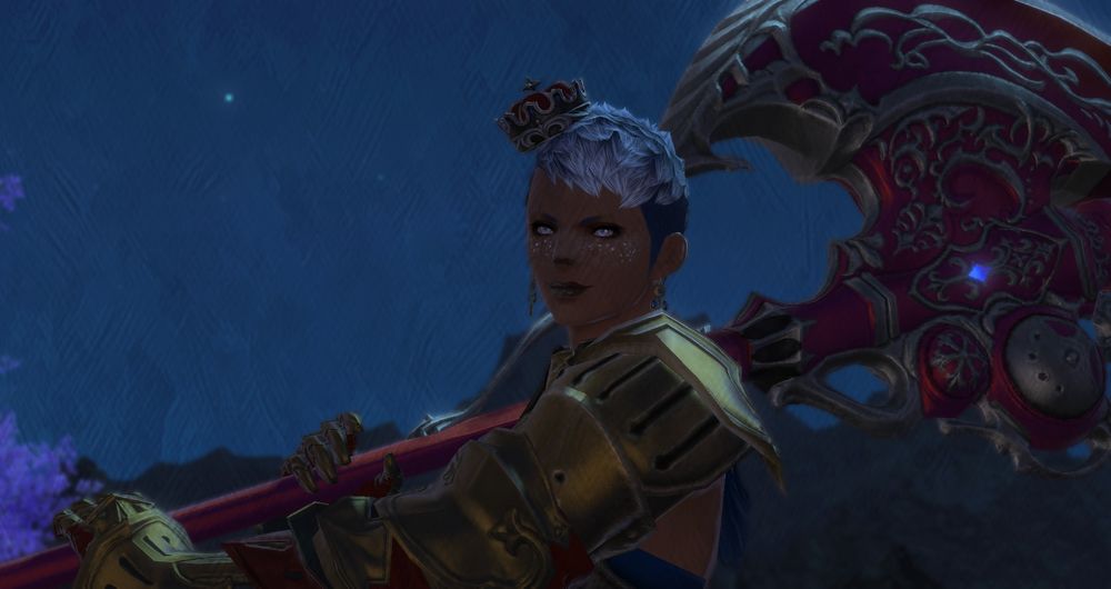 A screenshot of my character, Marble Frost, before the 7.0 graphics update for FFXIV.