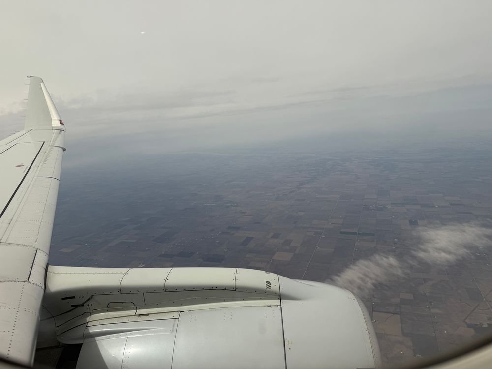 ERJ175 wing and engine in view