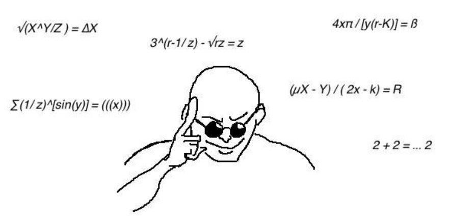 a really smart guy smirking and tapping his head to indicate that his huge brain is at work. he is wearing shades