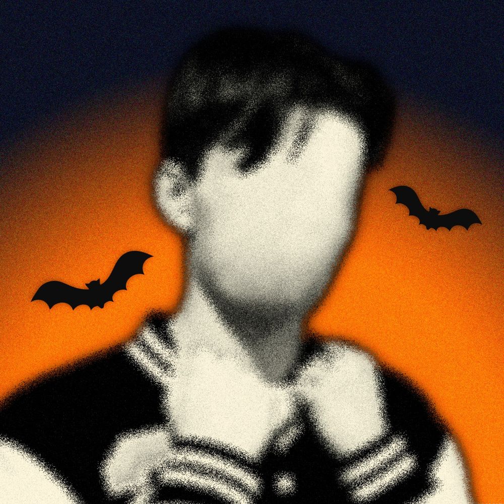 DISTORTICON's profile picture, but hue-shifted to be orange instead of blue and with bats flying in the background