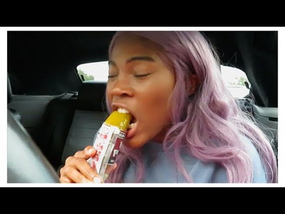 DRIVE WITH ME: GAS STATION HOT PICKLE MUKBANG  ... im hilarious