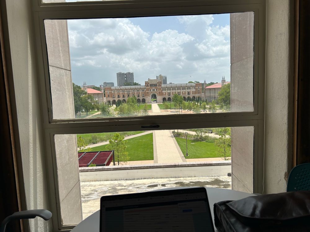 View from 4th floor, Rice University’s Fondren Library