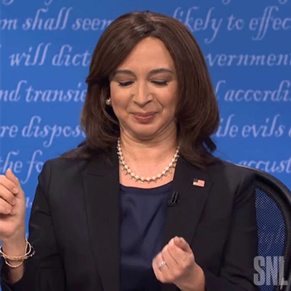 Powdering Kamala Harris GIF