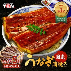 5/16/1:59まで★半半額クーポンで24,980円⇒送料無料12,490円！希少な 国産 うなぎ 蒲焼き 超特大サイズ 220g前後×5尾 ※人気の良型サイ・・・