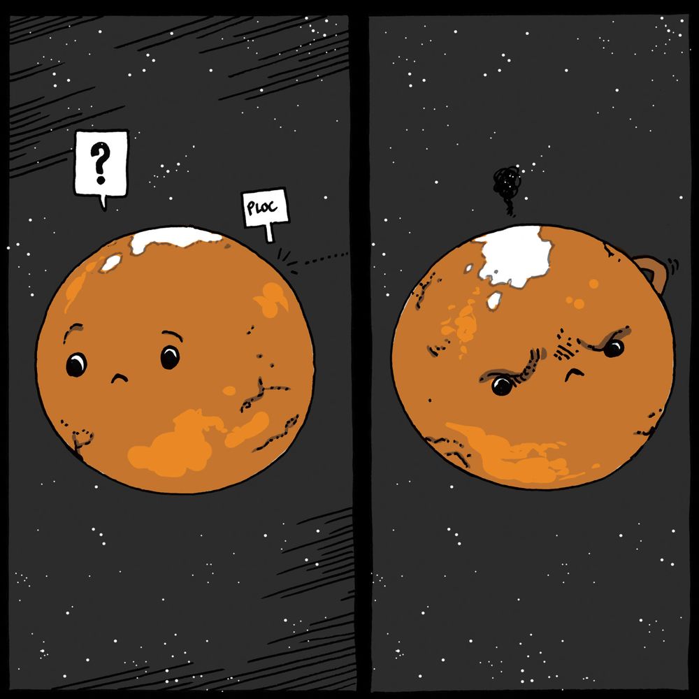 Mars reçoit le projectile à l'arrière de son crane, et se retourne, surprise. Elle cherche ce qui l'a touchée.