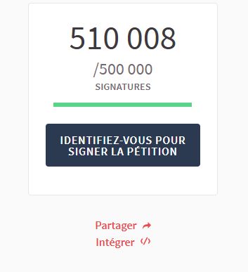 510 008 signatures contre la loi Duplomb. (Capture d'écran du compteur du site)