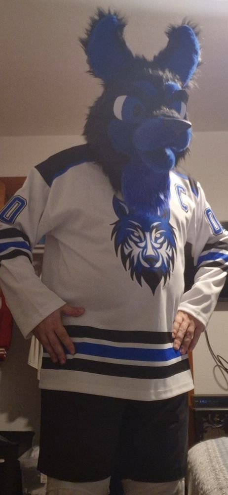 Showing off my complete partial fursuit of Azubalt in a video I took on October 20, 2025.