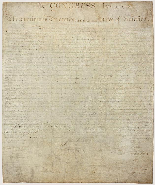 Image of the Declaration of Independence