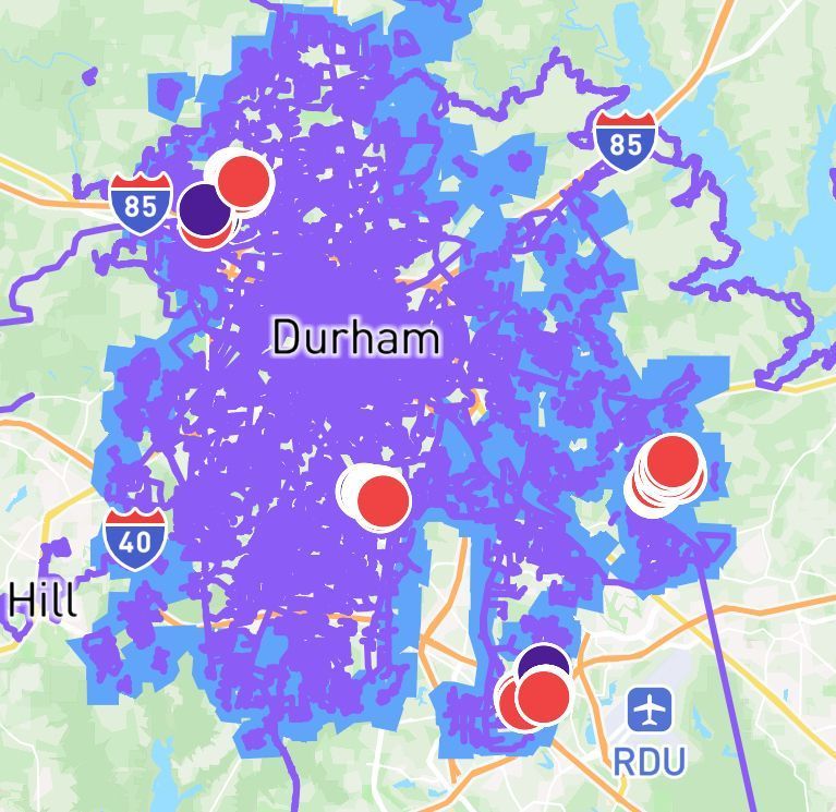 Map of where I need to run. 
