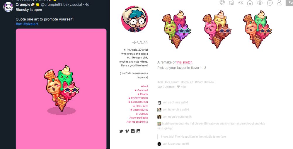 screenshot of the original source of the image on tumblr