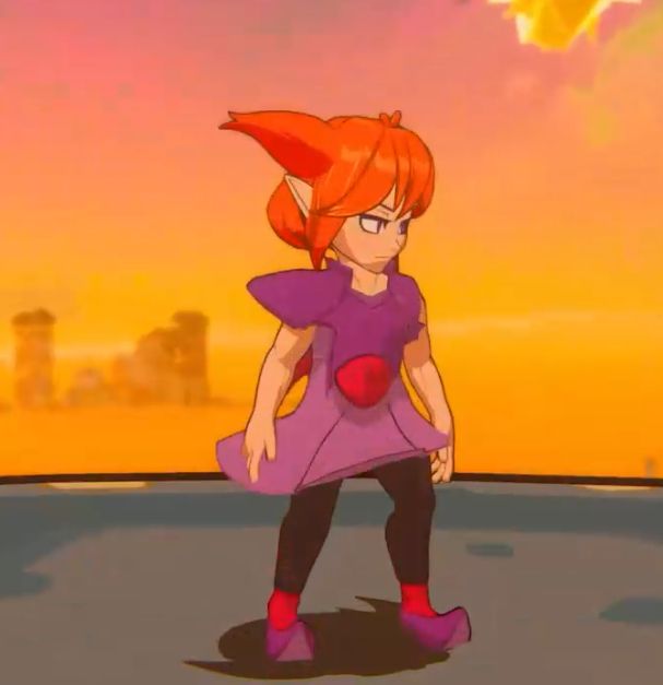 Beebz the protagonist from Demon Tides and Demon Turf in her standart outfit