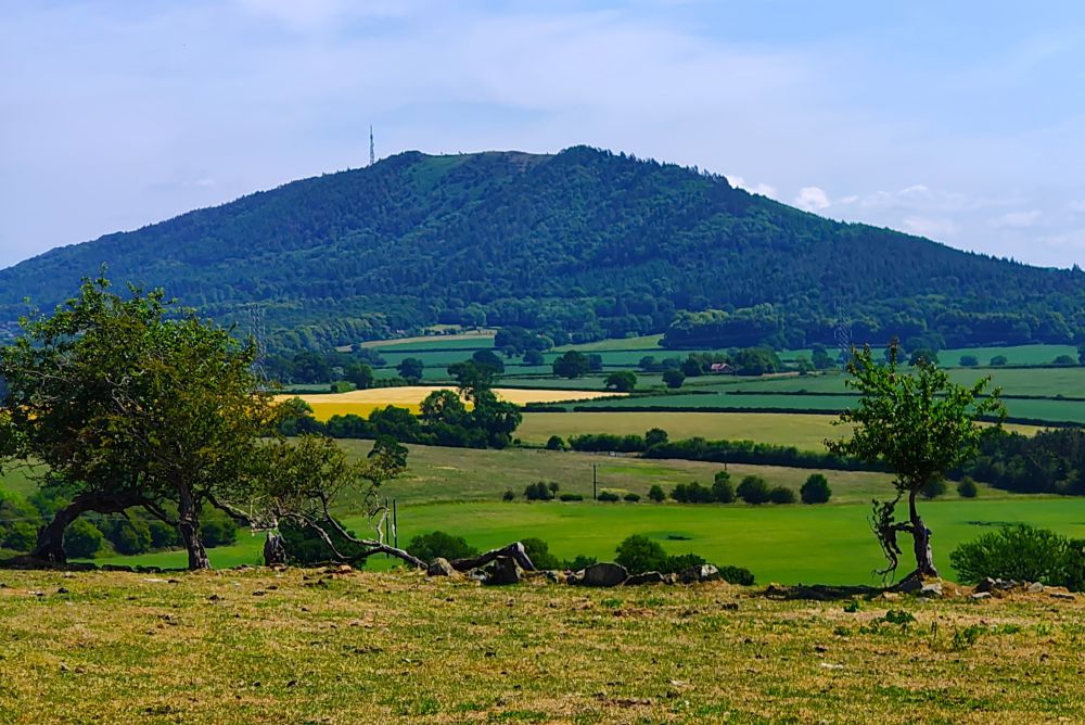 The Wrekin hill in Shropshire UK, origin of the phrase meaning to take an unnecessary long route to get somewhere