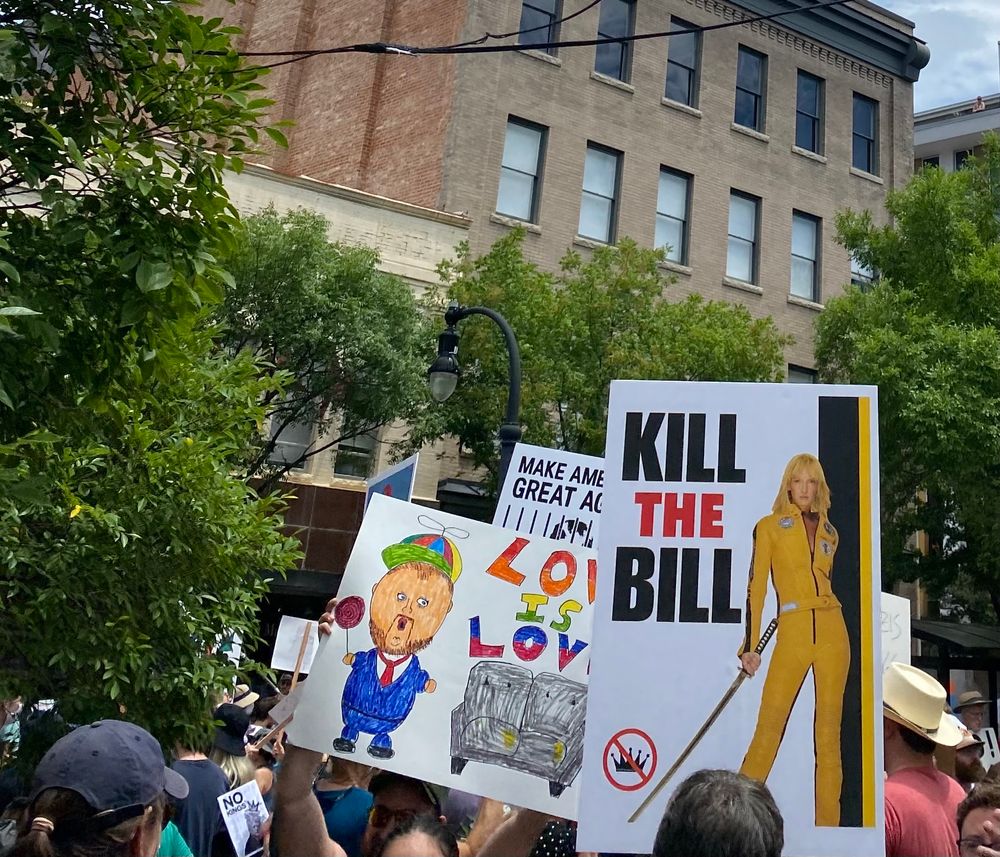 Protest sign saying “kill the bill” in Durham NC. 
