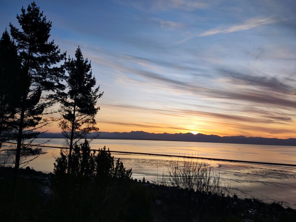 Sunset over Tasman Bay in Nelson, NZ
