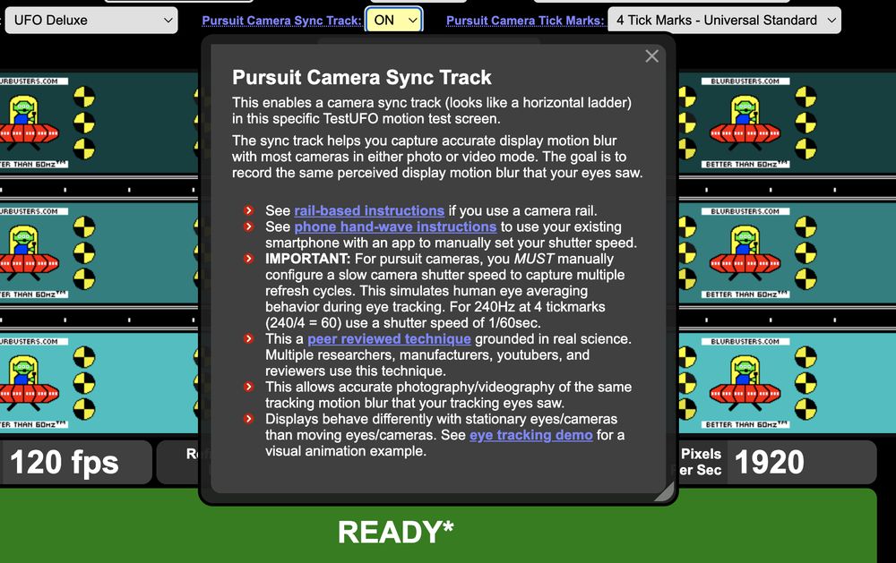 This is a screenshot of TestUFO's most popular professional test used by content creators, when they do reviews/tests on displays.