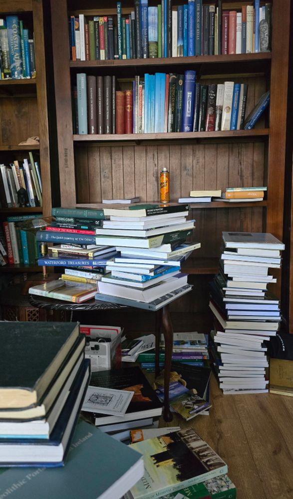 Ridiculous piles of ridiculous books