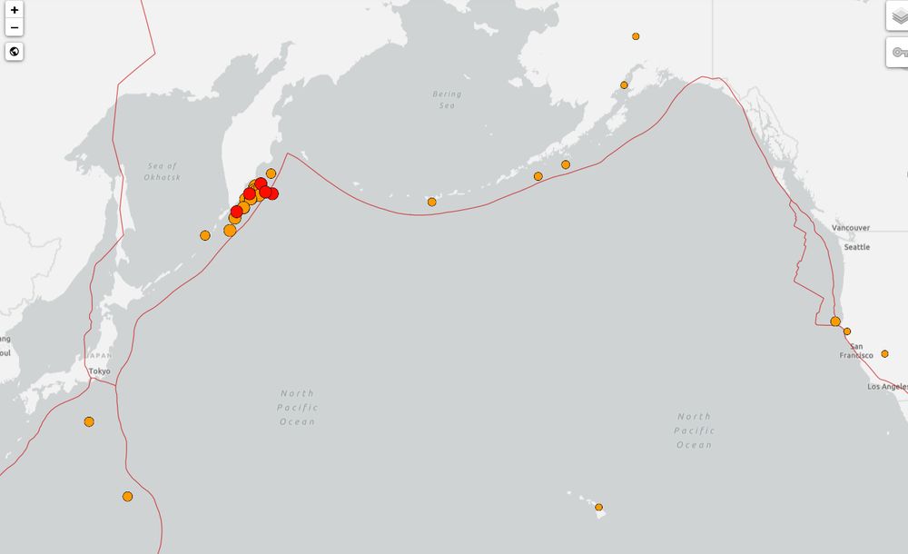 earthquake map
