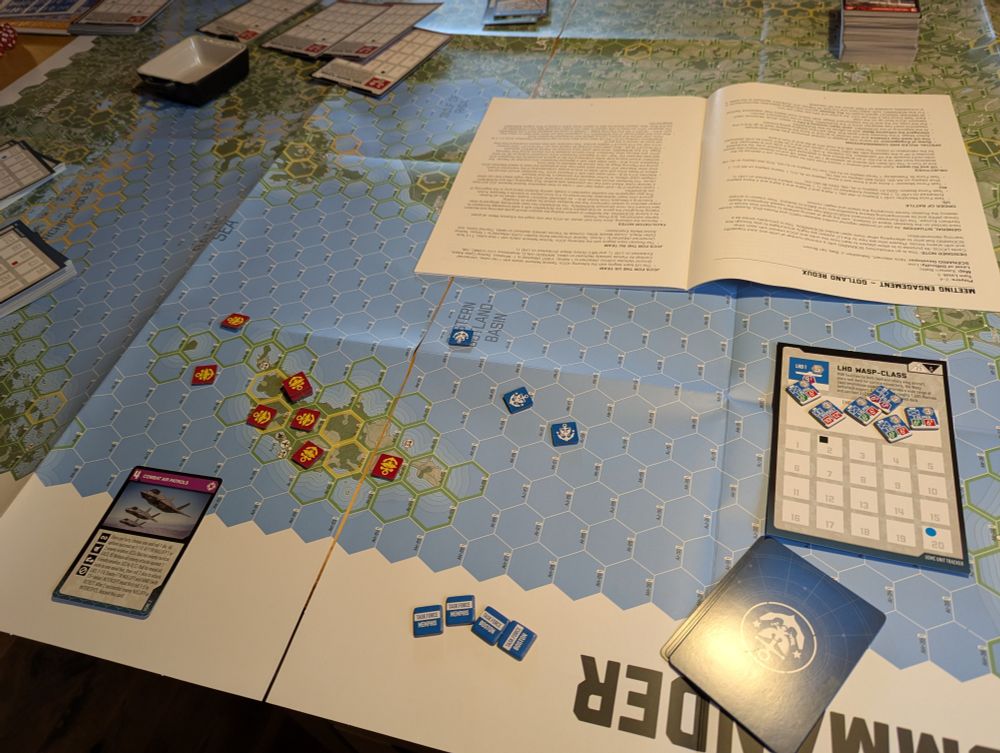 The eastern baltic map with tokens on and around Gorland 