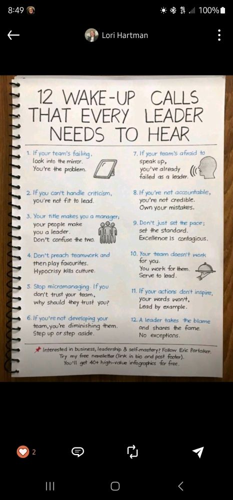 12 Wake-up calls that every leader needs to hear...