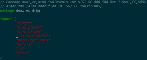 Package dual_ec_drbg implements the NIST SP 800-90A Rev 1 Dual_EC_DRBG algorithm (also specified in ISO/IEC 18031:2005).