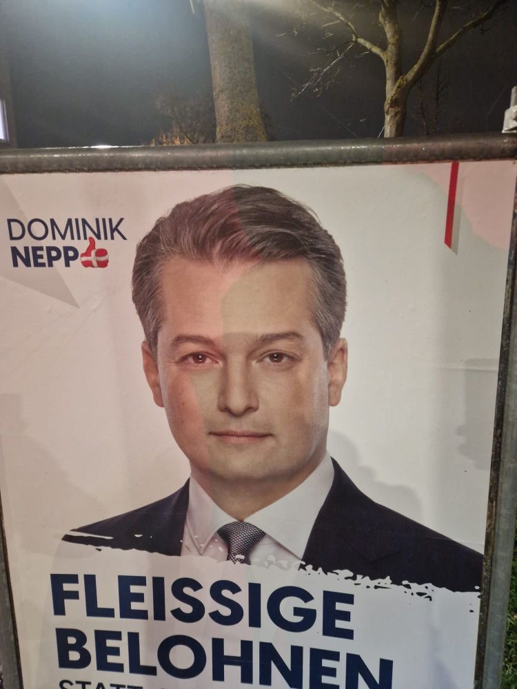 Fleissige belohnen steht auf dem Wahlplakat der FPÖ Wien