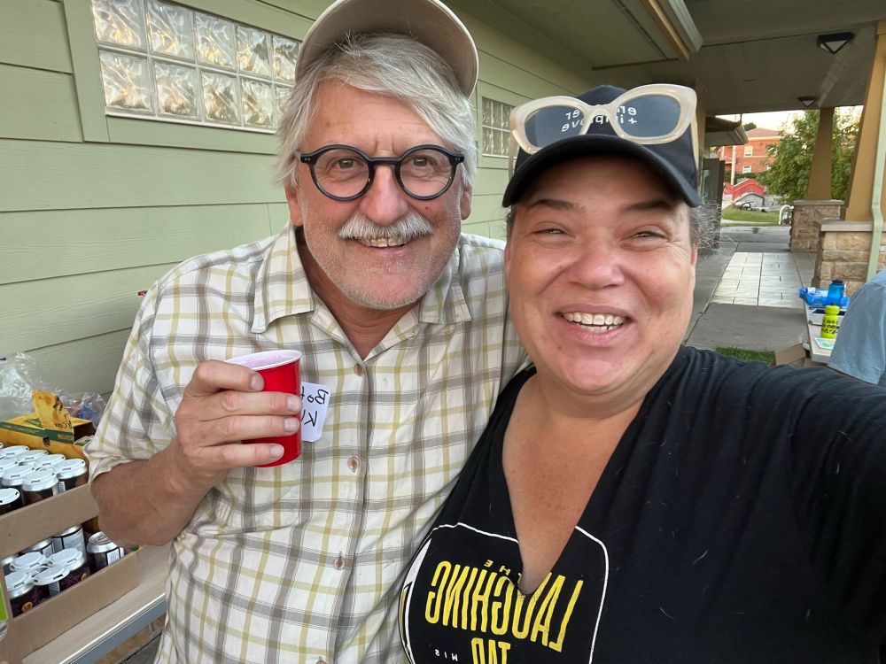 Dina with friends at the Tenney Lapham Neighborhood Association's Fall Fest & Bake Off at Tenney Park.