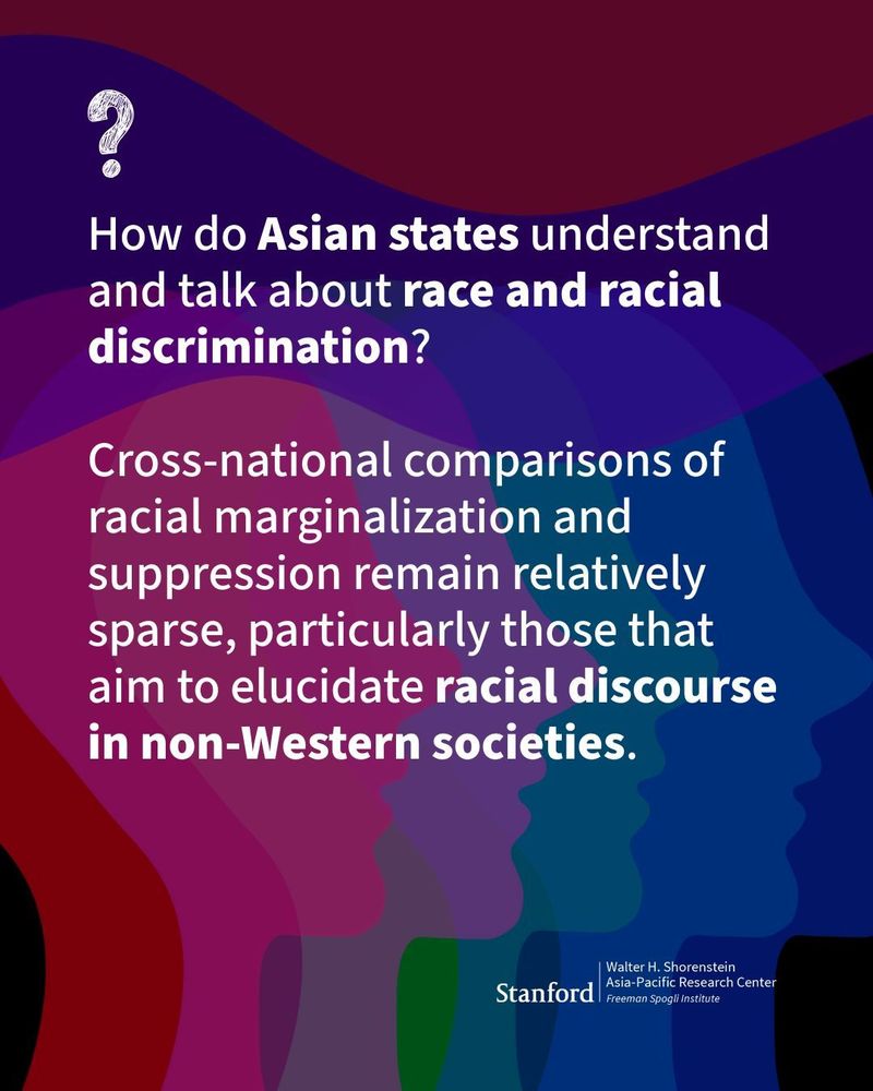 The research question: How do Asian states understand and talk about race and racial discrimination? Illustration: silhouette heads in different colors.  