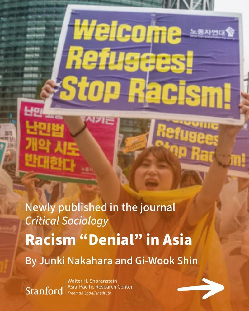 Cover for a summary of a study on racism "denial" in Asia. Photo: anti-racism demonstration in South Korea.