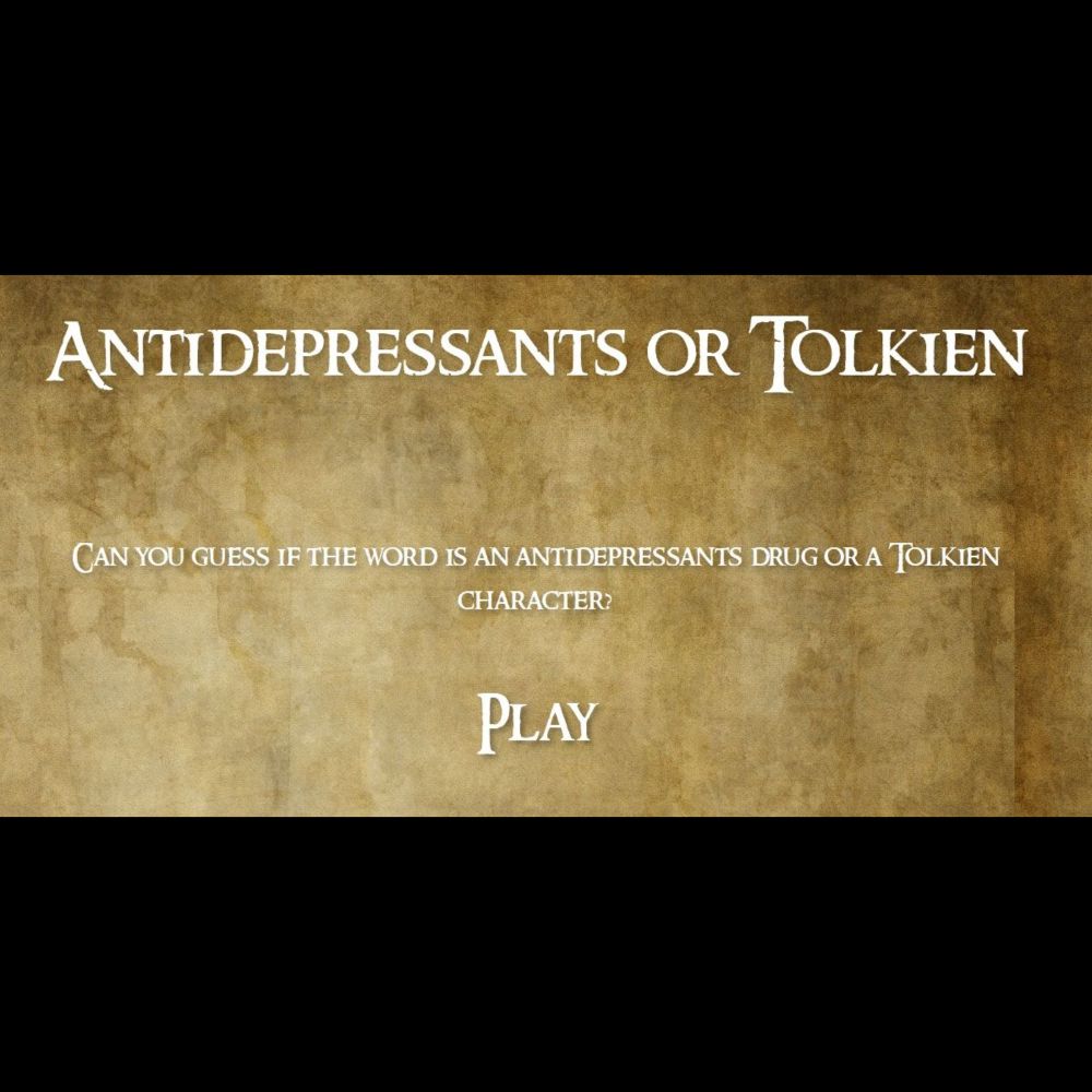 Antidepressants or Tolkien character?