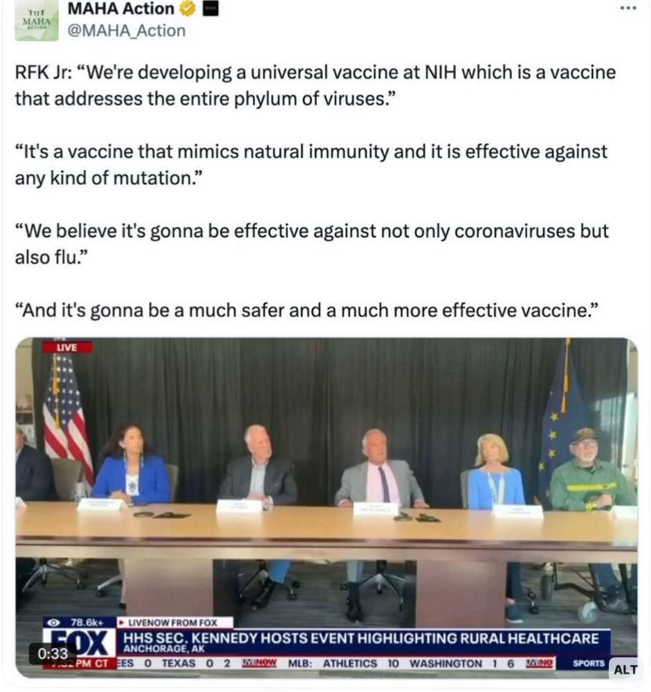 RFK claiming that he will develop a vaccine that addresses the whole “Phylum of viruses” 