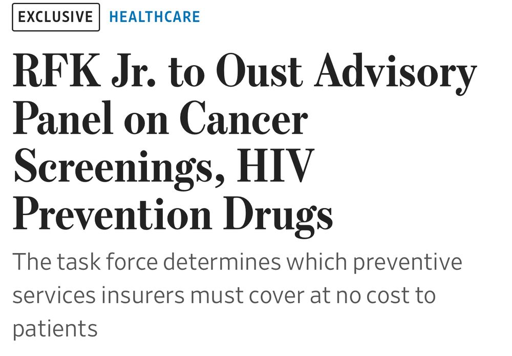 RFK Jr. to Oust Advisory Panel on Cancer Screenings, HIV Prevention Drugs
The task force determines which preventive services insurers must cover at no cost to patients
