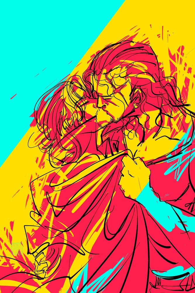 CMYK Benn Beckman and Shanks from One Piece