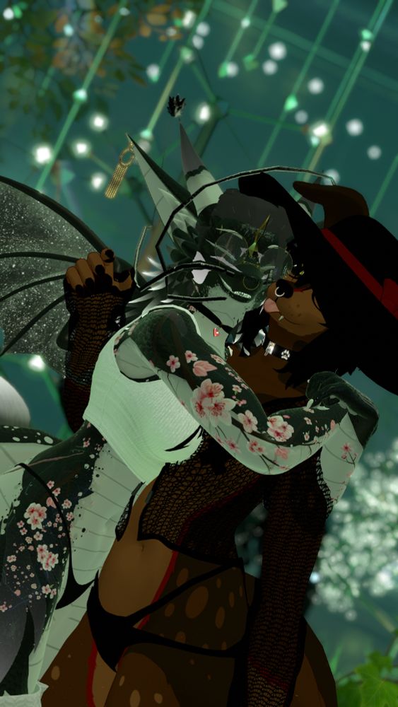 dragon woman and stupid fucking dog embracing n smilin